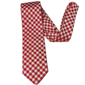 Hackett London Red Checkered Silk Tie